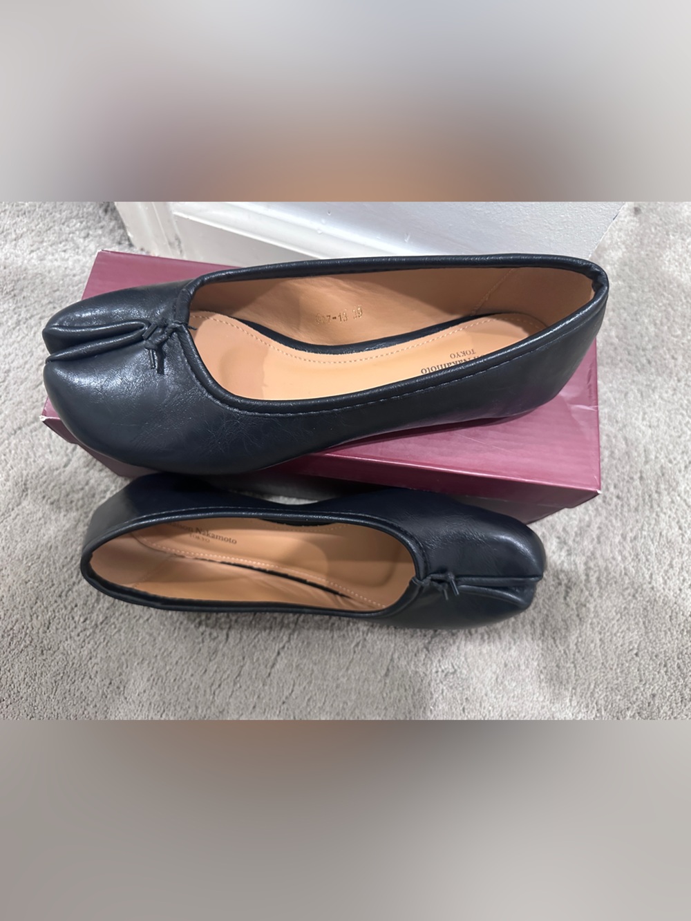 Black Leather Maison Nakamoto Women’s Tabby’s